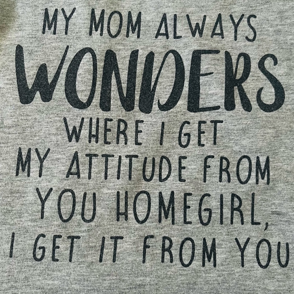 Boys casual sz 90 T-Shirt with Attitude Print gray color short sleeve round neck - Picture 7 of 8